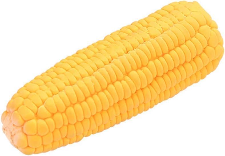 Wyjuan Yellow Pet Dog Puppy Latex Corn Shape Squeaky Bite-Resistant Interactive Play Chew Toy Pet Supplies Dog Toy Corn Squeak Toys
