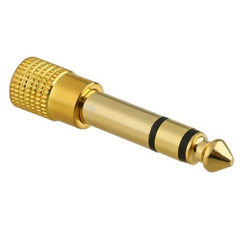 Toogoo Quality Headphone Adapter Stereo Gold Plug 1/4" (6.3Mm) Male To 1/8" (3.5Mm) Female #TOP6