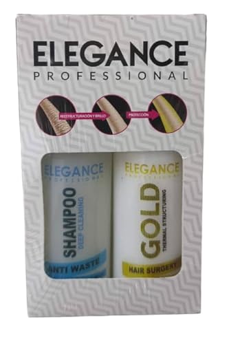 Elegance Professional Gold Hair Surgery . ideal for rebuilding extremely dry, discolored, porous and chemically fragile hair. (120ml o 4fl oz)