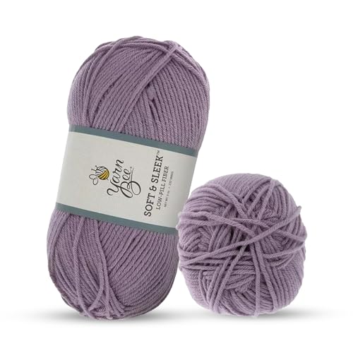 Image of Hobby Lobby Yarn Bee Soft & Sleek Yarn, 510 Purple Haze | 4 Medium Weight, 100% Low Pill Acrylic, 232 Yards Per Skein