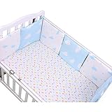 ZUQ Protector de Cuna 6 Piezas Protector para Bordes de Cama