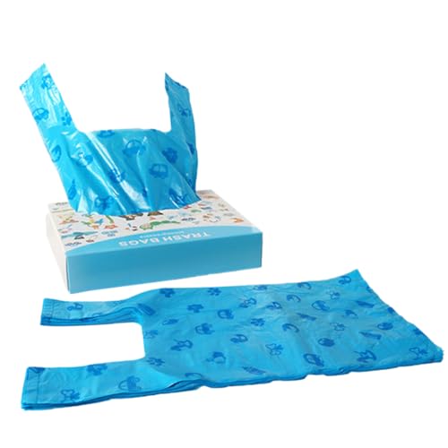 OHPHCALL 100個 ペット用生解性ゴミ袋 軽量耐久 防漏防臭 犬猫対応 環境に優しいトウモロコシ澱粉素材 お散歩や外出時の排泄物処理に便利