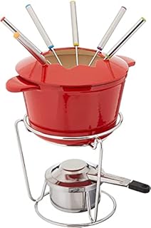 Cuisinart 13-Piece Cast Iron Fondue Set, Red