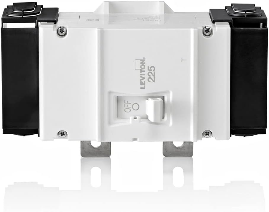 Leviton LM225-T 225A 2-Pole Main Circuit Breaker, Thermal Magnetic, White