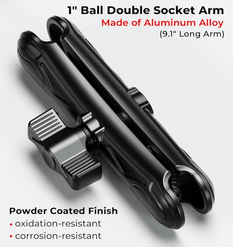 Image of VAZESWIN 1 inch Ball Aluminum Alloy Double Socket Arm, 5.9 inch Long Arm (Pack of 4)