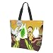 Rick And Morty Canvas Tote Schultertasche Damen Strandhandtasche Design