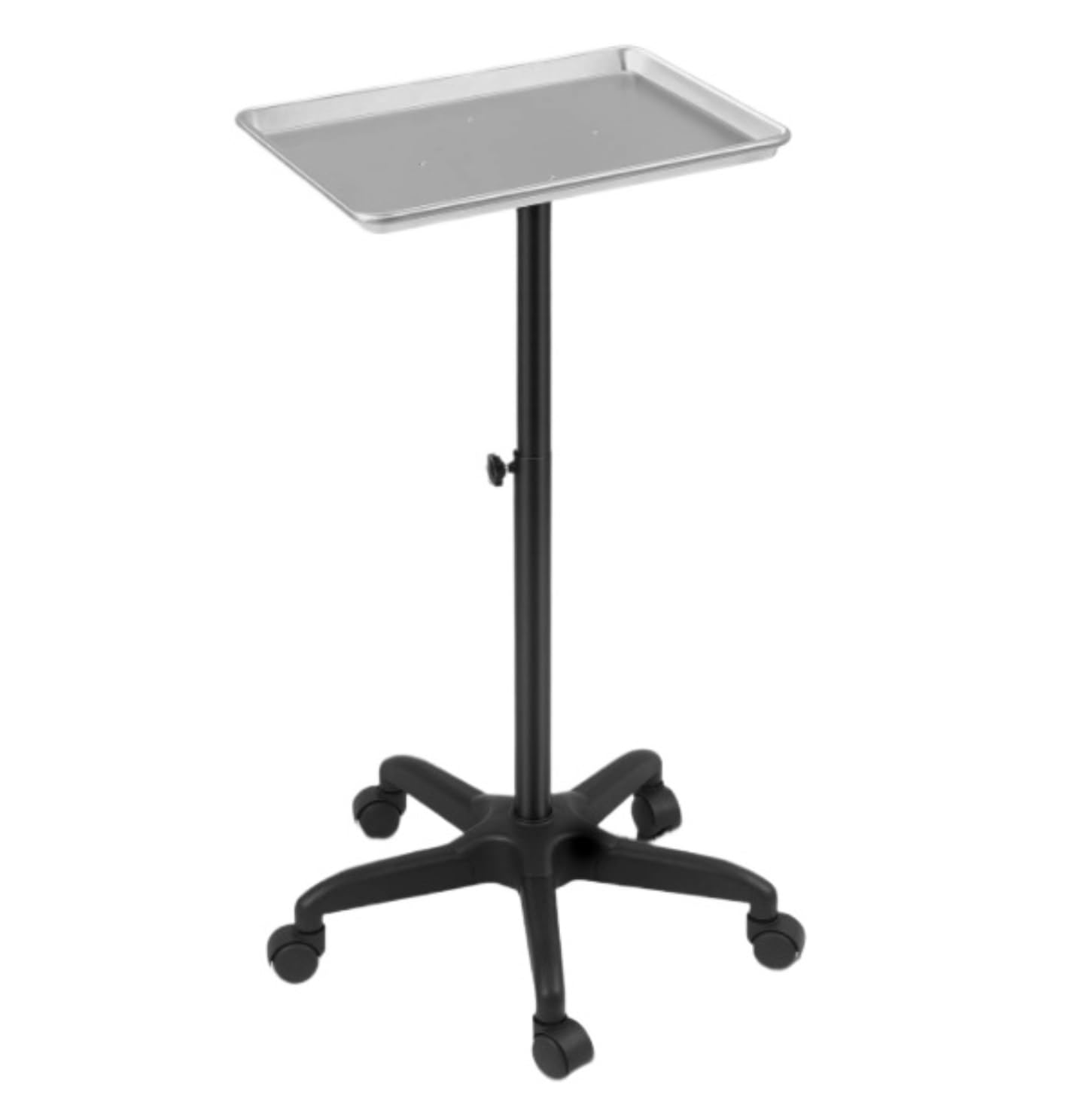 Rolling Height Storage For Clinic Spa Tray For Barber Shops(Silver)