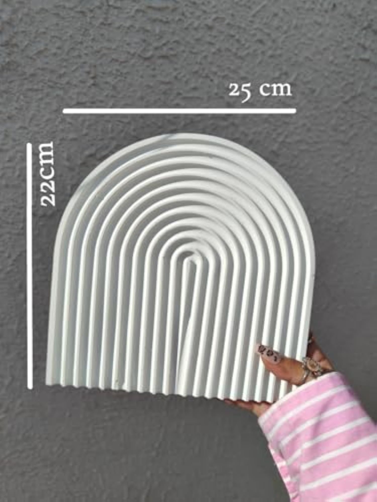 Modern White Ceramic Arch Tray for Jewellery Storage