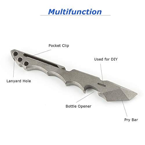 Pry Bar Titane EDC Outil Multifonction Ouvre-Boîte Décapsuleur Clip - 4