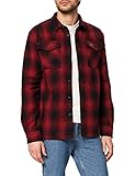 Superdry Herren Wool Miller Overshirt Shirt, Redwood Check, L