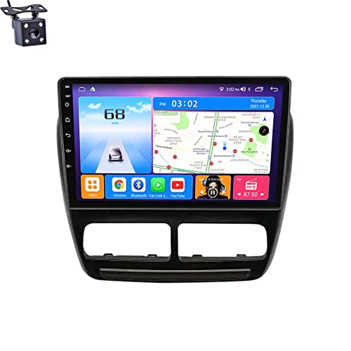 HTXPSM 9/9.5 pulgadas Unidad principal en el tablero CarPlay Android Auto Estéreo para automóvil Reproductor de DVD Navegación Navegación GPS táctil para Fi-at Doblo 2010-2015 Android 12 Control del