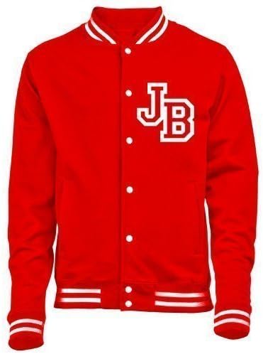 Step Personalised College Jacket (XS - RED JH41) New Premium TOP with Front Initial Print Unisex American Style Letterman Varsity Baseball Custom Mens Womens Ladies Gift Present Quality AWD Soulstar