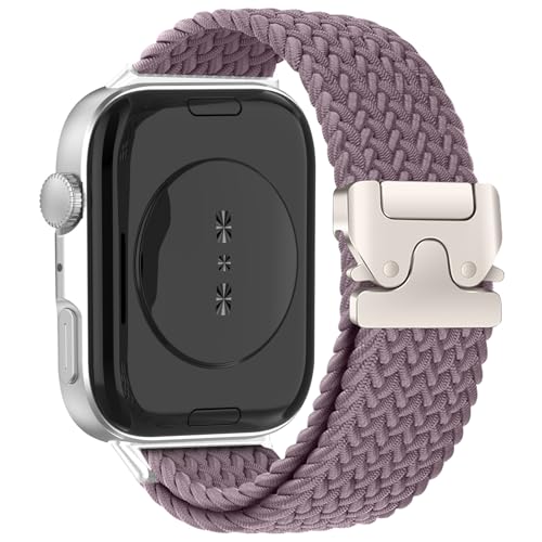 SumRioo Correa [Diseño integrado] Compatible con Huawei Watch Fit 4/4 Pro/Fit 3, Correa Tejida de Nailon para Huawei Watch Fit 4/4 Pro/3, Morado oscuro