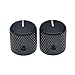 KAISH Set of 2 Aluminium Metal Flat Top Guitar Bass Knobs Guitar Volume/Tone Control Knobs 1/4