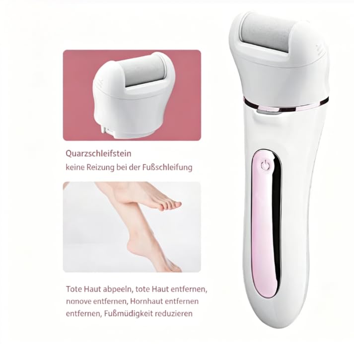 Osmo Epiluxe Epilierer Haarentferner 5-in-1, epilierer damen für glatte Haut trockene & nasse Anwendung, Langanhaltende Haarentfernung, für Gesicht und Körper (Weiß)