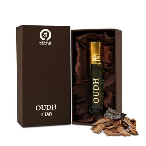 Image of Tatha Luxury Oudh Attar original| 100% Pure Oud Attar Roll-On Perfume for & Men Women Long Lasting| Rich & Bold Aroma, Cooling Effect| Ideal Gift for All |10ML Pack| Oud Attar Pure Without Alcohol
