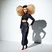 Barbie Doll Styled by Celebrity Stylist Marni Senofonte with Harem Pants, Denim Turtleneck Crop Top & Accessories