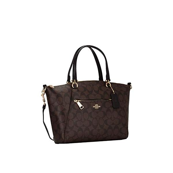 Coach-Womens-Prairie-Satchel-Crossbody Coach Womens Prairie Satchel Bag (Brown Black)