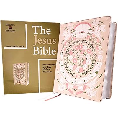The Jesus Bible Artist Edition, ESV, Leathersoft, Peach Floral