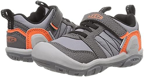 KEEN Knotch Peak Alternate Closure Lightweight Durable Sneakers, Magnet/Safety Orange, 5 US Unisex Big Kid | Image 6