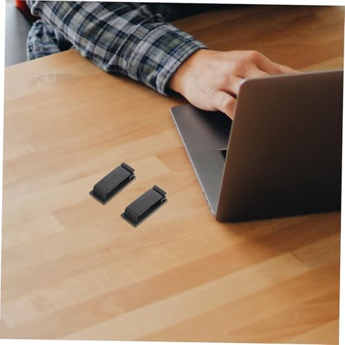 30 piezas Clips organizadores de cables adhesivos para debajo del escritorio, pared y mesita de noche, fácil instalación miniatura 5