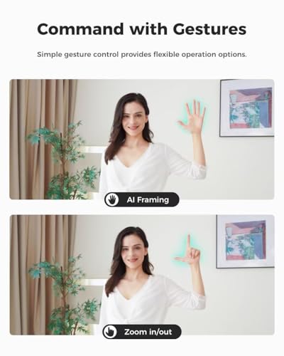 OBSBOT Meet 2 Webcam 4K Ultra HD com IA, Auto Enquadramento Inteligente, Controle por Gestos, Dual Microfone, Plug and Play para Streaming, Videochamadas no Zoom, Teams, Skype, Ideal para Home Office - Imagem 8