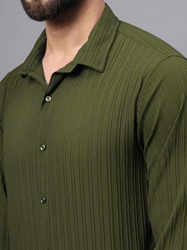 Image of FILO HEVIS Men's Casual Button Down Popcorn Shirts Stylish Long Sleeve Linen Textured Beach Summer Shirt