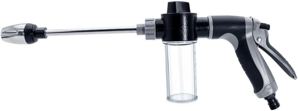 High-Pressure Spray Bar with Long Metal Extension Wand, 3 Mode Nozzle for Car Washing and Garden Watering, Ergonomic Handle, Includes Foam Bottle(B)