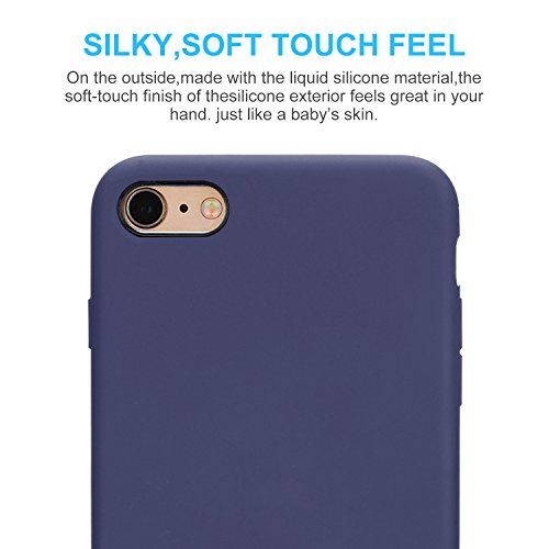 Iphone 6 Plus/6S Plus Case Liquid Silicone Gel Rubber Case,Full Body Protection Shockproof Cover Case With Soft Microfiber Cloth Lining Cushion For Apple Iphone 6P/6Sp, (Blue) #TOP1