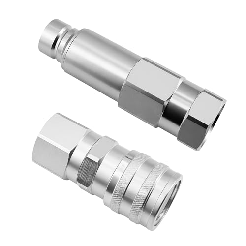 Image of Male & Female Flat Face Coupler Kit 7246777 7246790 Compatible with Bobcat 542 653 751 853 963 B100 B200 B250 BL275 319 320 334 418 425 428 430 E08 E10 E32i E35 2300 5600