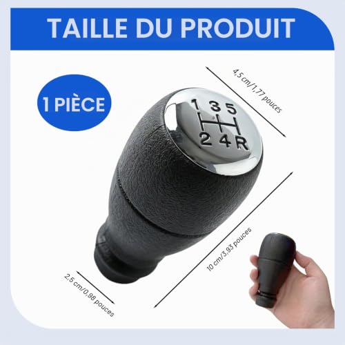 Pommeau de Levier de Vitesse Manuel 5 Vitesses compatible avec Berlingo – vue 2