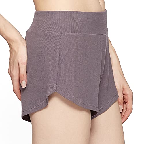 Image of LazyCozy Bamboo Viscose Sleep Shorts for Women, Soft Dolphin Lounge Shorts | Comfy Y2K Micro Mini Pajama Shorts, Lightweight Booty Shorts, Summer Pj Shorts, Knit Workout Shorts