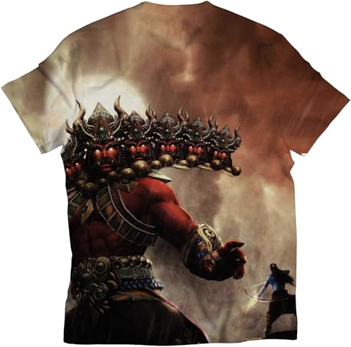 Image of STAND OUT All Over Printed Shiva, Krishna, Hanuman, Kali, Ram and Ravana, Ramayan, Bagavath Githa, Buddha Religious, Spiritual, Hindu Gods T-Shirts
