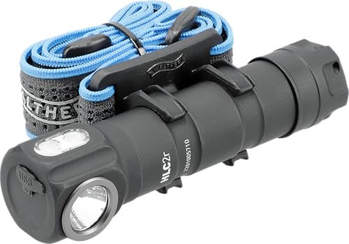 Walther HLC2r Stirnlampe, Wiederaufladbar, USB Kopflampe, IPX6 Wasserdicht, inkl. Akku 18350, Ladekabel, MOLLE-Clip, Handschlaufe und Ersatzdichtung Walther HLC2r Stirnlampe, Wiederaufladbar, USB Kopflampe, IPX6 Wasserdicht, inkl. Akku 18350, Ladekabel, MOLLE-Clip, Handschlaufe und Ersatzdichtung