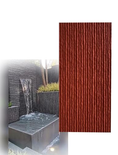 Panel de pared de piedra artificial realista: revestimiento de poliuretano ligero for paredes interiores y exteriores con fuentes de agua y salpicaderos, fácil de instalar.(Color 10)