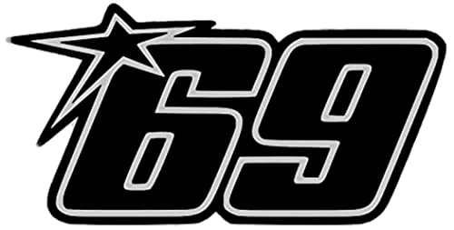 Autocollants numéro de départ 69 - 6 tailles - 21 couleurs - Hayden 69 - Autocollant moto de course