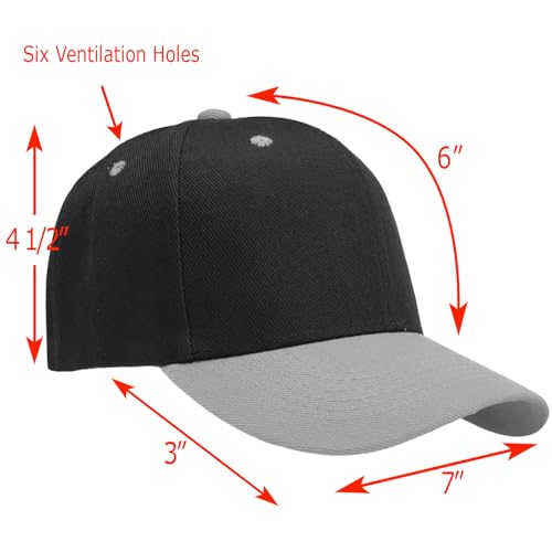 Image of Falari Wholesale Bulk Lot 12-Pack Baseball Cap Adjustable Size Plain Blank Solid Color