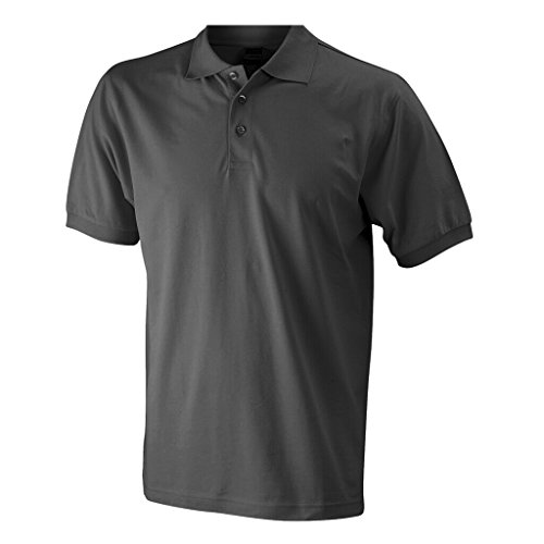 James & Nicholson - Polo con puños gris grafito XXXL