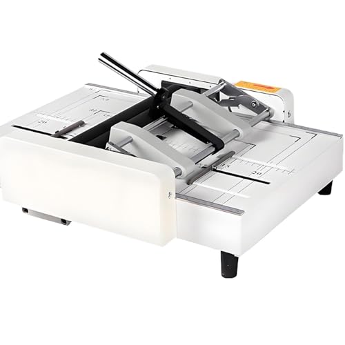 Booklet Folding Binding Machine, A3 A4 Manual Paper Stapling Folder, Multifunctional Booklet Maker with Visible Panel for School Office Print Store