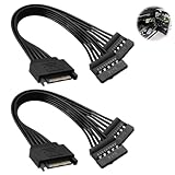 Installation facile : Ce câble adaptateur noir mesure 20cm de long, adopte un design de connecteur droit pour une installation aisée. Il fournit également un câble d'alimentation SATA pratique pour le rangement et l'utilisation