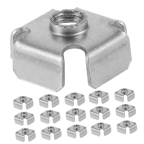 HOLIDYOYO 50pcs Threaded Inserts Nuts for Square Tubes Metal Inserts Easy Installation Anti-wear Strong Threaded Parts for Square Tubing