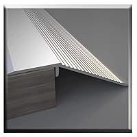 Übergangsprofil Höhenausgleich 40mm, Übergangsschiene Aluminium Übergangsleiste, ​Bodenprofil Alu Silber, Böden Überbrücken Die Lücke