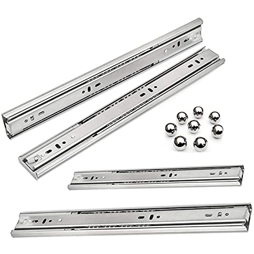 41hMDQvUaIS JXCAA 2 Pairs Cabinet Drawer Runners, Ball Bearing Slides, Full...
