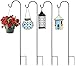 Produktbild 6Pcs Schäferhaken, Metall-Gartenstecker mit Haken für Solarleuchten, Laternen, Weihnachtsbeleuchtung, Hochzeiten, Pflanzkörbe, Blumenkugel(120cm)