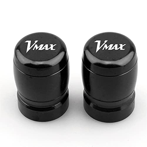 YIJIEBAO VMAX Motorradzubehör Rad Reifen Ventilschaftkappen CNC Luftdichte Abdeckung Passend for Yamaha V-MAX VMAX 300 1200 1700 VMAX1200 VMAX1700(Black)