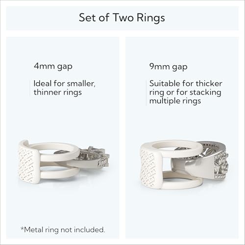 Rinfit 2PCS Ring Protectors for Working Out - Wedding Band Cover - Silicone Ring Guard Set of two: 4mm & 9mm - Patented Design2