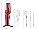 Wonderper Cordless Mixer Rechargeable Hand Mixer Hand Mixer Battery Hand Mixer Battery Operated Cordless Kitchen Mixer - Red