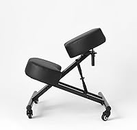 Vista 3 de Sleekform Silla arrodillada ajustable en ángulo y altura del asiento, sillas ergonómicas para oficina y hogar, cojines gruesos y cómodos, ruedas