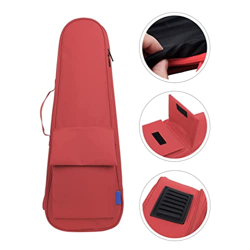 Image of Ukulele Durable Case Bag Cover 24 Inch Red Color Compatible for 24 to 26 Inch Guitar