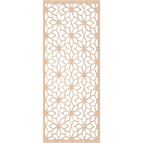 Image of 11 3 /8 inchW x 29 3 /8 inchH x 1 /4 inchT Lake Decorative Fretwork Wood Wall Panels, Red Oak
